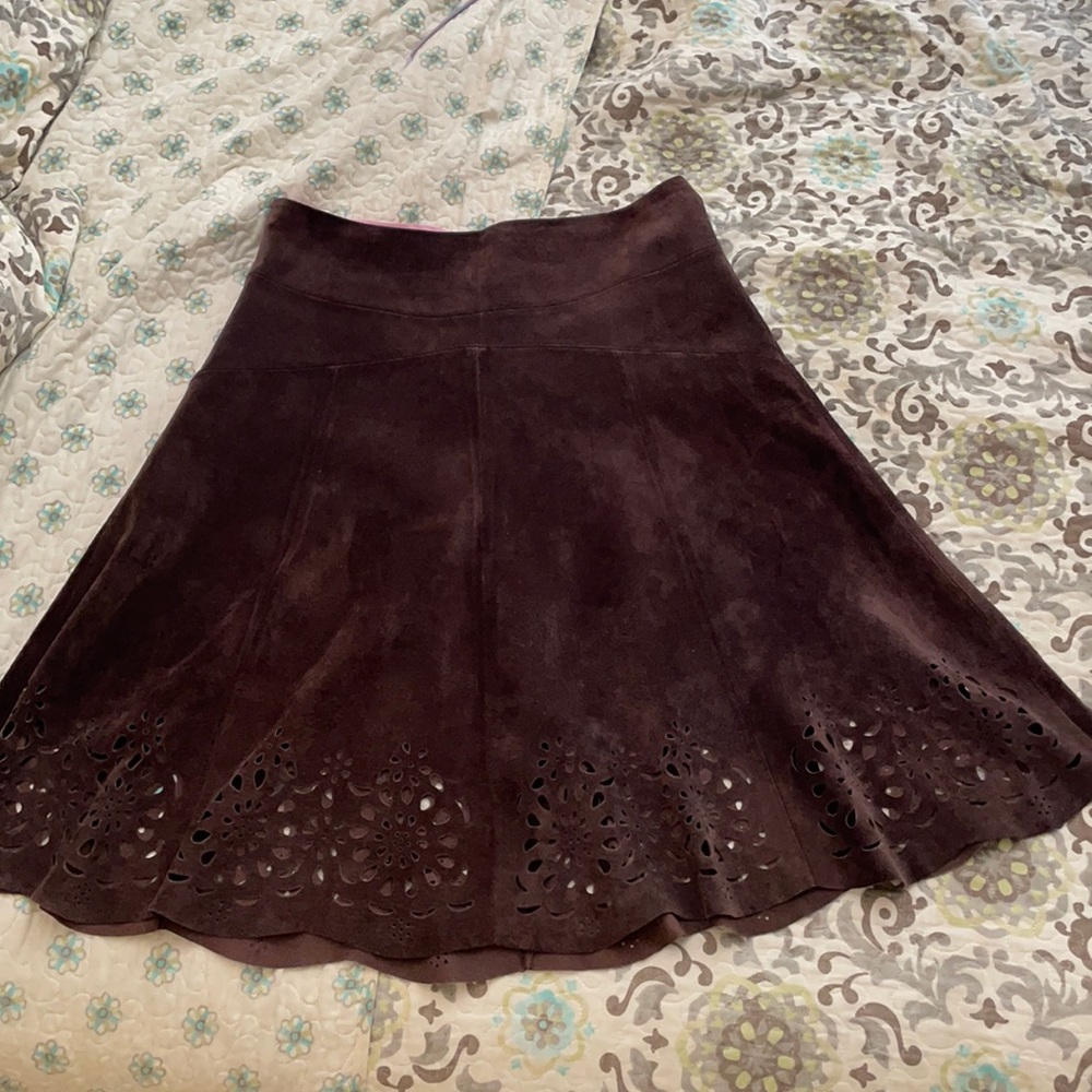Vintage Lilly Pulitzer Suede Skirt 6